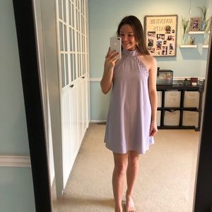 Lulus lavender purple halter dress.